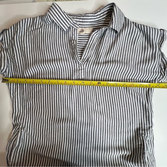 Thread+Supply Black & White Vertical Stripe Soft Tunic Top/Dress Women Sz Small - Picture 9 of 10
